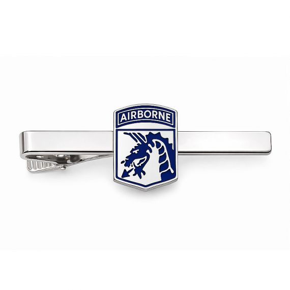 Silver fighter plane 3D military tie clip